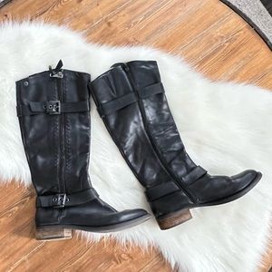Steve Madden Sonnya leather moto boots